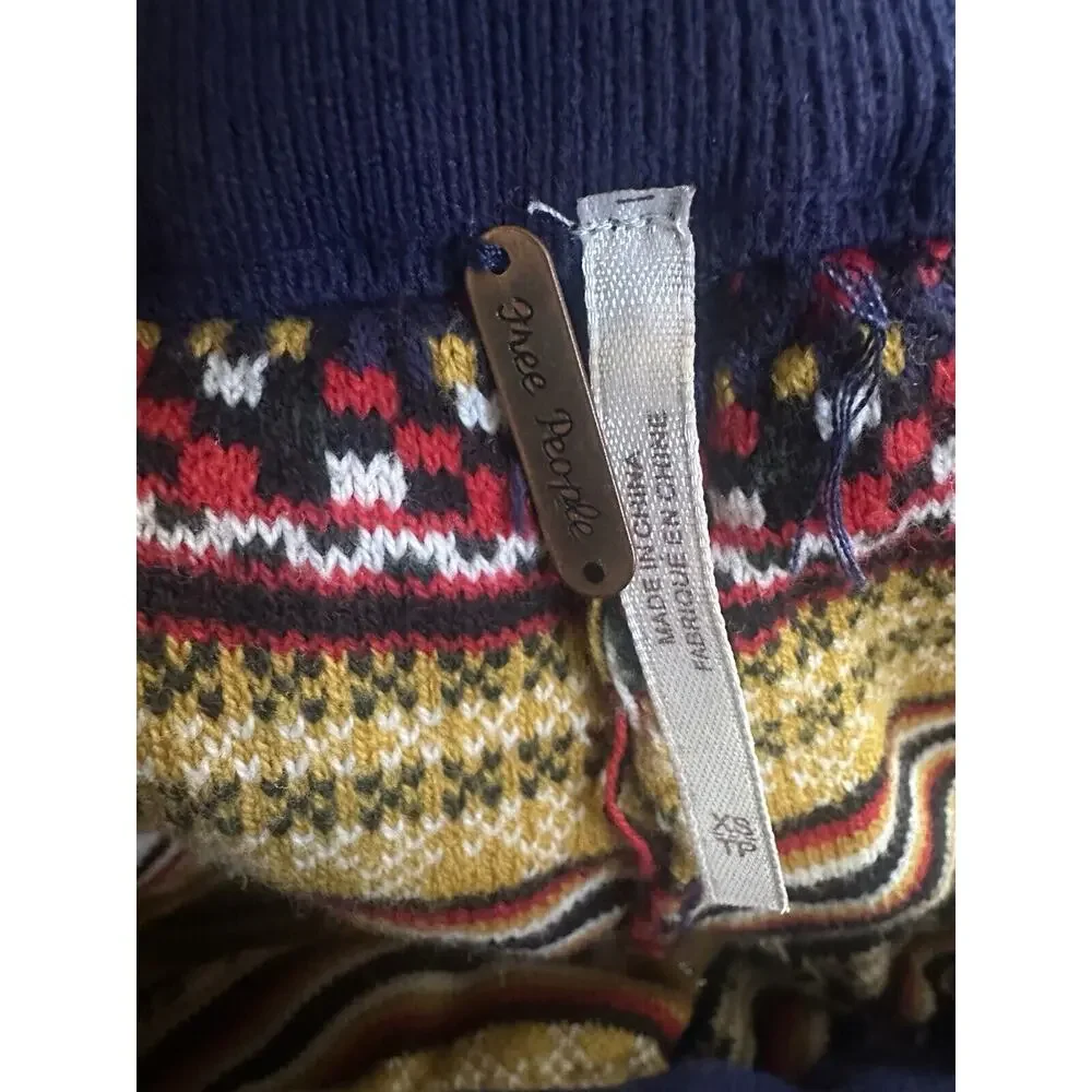 Free People All Mixed Up Knit Striped Jogger Pants Lounge Drawstring Size XS - Picture 4 of 16